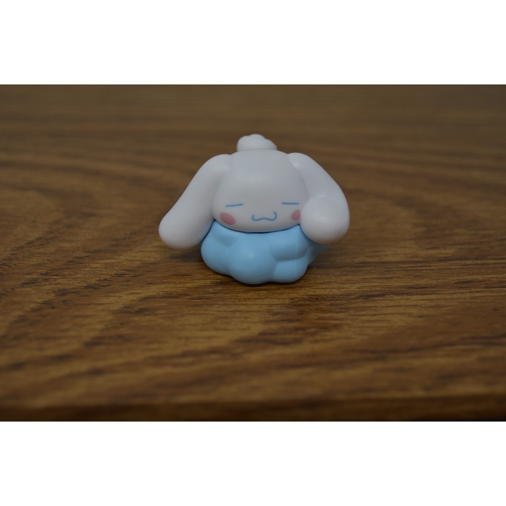 Sanrio Cinnamoroll Mini Figure Sitting on Blue Cloud Kawaii Collectible PVC Toy